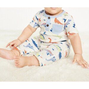 Old Navy Dinosaur Romper for Infants Dinosaur Short Sleeve Bodysuit 12-18 Months